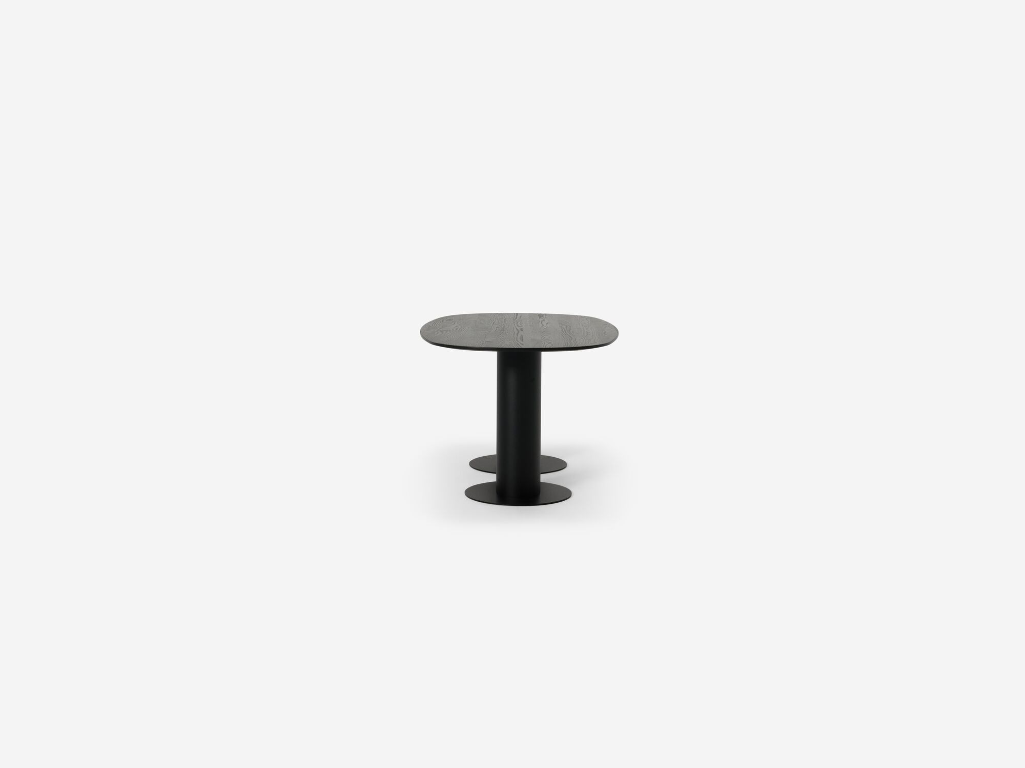 Extra small black dining table side view